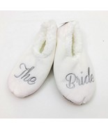 Snoozies Women&#39;s The Bride Slippers Non Skid Soles White Medium 7/8 - $17.64 CAD
