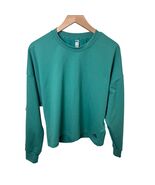 Adidas NWT Training Crewneck Sweatshirt Womens Small Green Athletic Top ... - €13,02 EUR