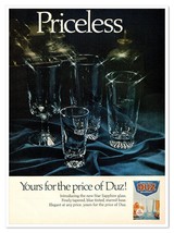 Duz Detergent Star Sapphire Glasses Tableware Vintage 1968 Full-Page Mag... - £7.64 GBP