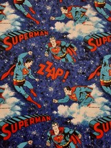 Vintage Bibb Superman ZZAP! 1978 Twin Flat Sheet ~ Super Hero ~ Vintage ... - $16.78
