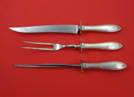 Fiesta by Hallmark Sterling Silver Steak Carving Set 3-pc knife 10&quot; fork 9&quot; - £100.01 GBP