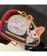 Kabuki Cat Wood Mascot Strap Limited Japan - $404.89 MXN