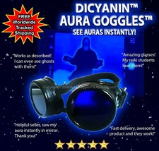 Official Dicyanin Aura Goggles Paranormal Hunting Evp Wicca Ghost Uv Weird Rare - $89.09