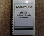 1989 1990 Subaru D Quadri Reference Booklet Riparazione Negozio Manuale ... - $29.95