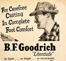 B.F. Goodrich Litentuf Fishing Boots 1953 Advertisement Outdoor Sporting... - $24.99