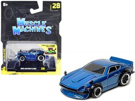 1972 Datsun 240Z Blue Metallic 1/64 Diecast Model Car by Muscle Machines - $35.49