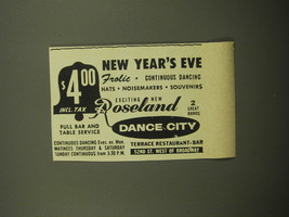 1960 Roseland Dance City Ad - New Year&#39;s Eve Frolic - £11.78 GBP