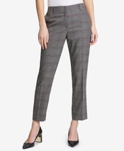 DKNY Womens Essex Plaid Ankle Pants Color Black/Red Size 2 - £35.36 GBP
