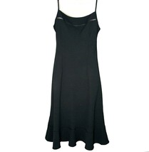 Ann Taylor Loft Lace Inset Flounce Bottom Sleeveless Black Dress Size 6 - £15.20 GBP