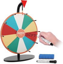Heavy Duty Prize Wheel 12 Inch Prize Wheel Spinner with Stand 10 Color S... - £54.77 GBP