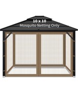 Gazebo Replacement Mosquito Netting Outdoor Universal Gazebo, 10X10, Brown - £39.36 GBP