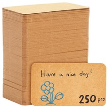 250-Pack Blank Business Cards, Blank Index Cards, Kraft Paper (2 X3.5 In) - £15.97 GBP