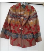 Ralph Lauren Wool Southwestern Blanket Jacket Coat Suede Trim Women&#39;s Si... - £311.12 GBP