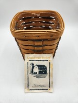 Vintage Longaberger 1994 Heartland Small Spoon Basket with plastic - £4.42 GBP