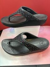 Crocs Sandals Womens 8 Sloane Embellished Flip Flop Thong Beaded - $646.21 MXN