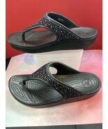 Crocs Sandals Womens 8 Sloane Embellished Flip Flop Thong Beaded - $646.21 MXN