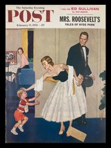 COVER ONLY The Saturday Evening Post February 15 1958 Mrs. Roosevelt&#39;s Hyde Park - £11.35 GBP