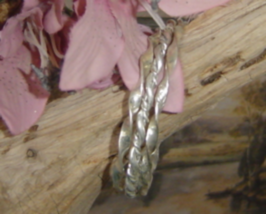 Set of 3, Southwestern Silver Bangle Bracelets  - $16.99