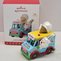 Santa&#39;s Sweet Surprise Ice Cream Truck 2017 Hallmark Magic Ornament - £13.71 GBP