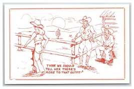 Comic Risque Cowboys Assless Chaps More to the Outfit UNP DB Postcard B18 - £4.17 GBP