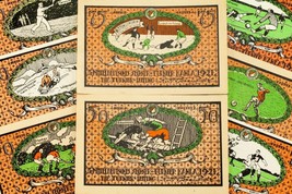 1920&#39;s Germany Notgeld (Emergency Money) 8pc - Sports &amp; Activities from Kahla - £77.87 GBP