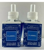 Lot of 2 Bath Body Works Wallflowers Fragrance Refill .8 fl oz ea FLANNEL - £12.61 GBP