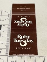 Vintage Matchbook Cover  Oliver’s  Ruby Tuesday Restaurant  gmg  Unstruck - £9.73 GBP