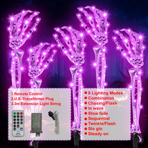 5 Pack LED Skeleton Arm Halloween Decorations Stakes Yard Groundbreaker ... - $38.33