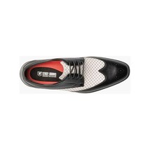 Stacy Adams Asher Wingtip Lace Up Men's Shoes Leather Black/White 25653-111 image 5