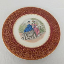 Imperial Service Plates Salem China Godey Prints Victorian Ladies USA 23 K Gold - £15.21 GBP