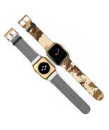 Military Fatigue Camouflage Buckle Faux Leather Apple Watch Band (38-41m... - $46.11 CAD