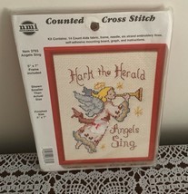 Needle Magic Counted Cross Stitch Kit 3793 Angels Sing 5 x 7 In Frame Brand New - £8.98 GBP