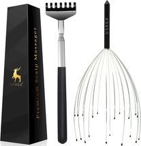 20 Fingers Head Massager Scalp Massager Head Scratcher Extendable Back S... - $14.77