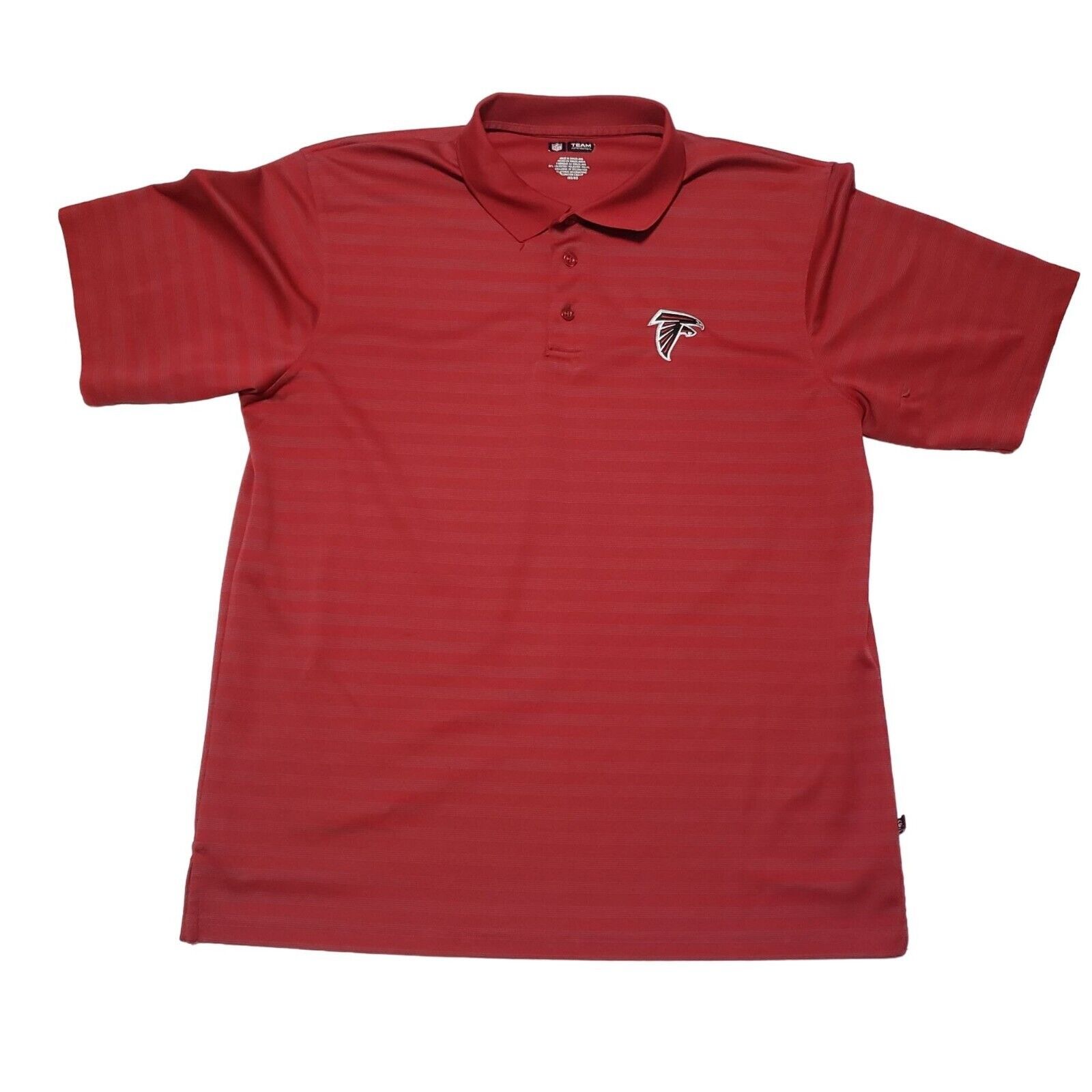 Primary image for NFL Team Apparel Atlanta Falcons Men's Golf Shirt XL Red Gray Stripe