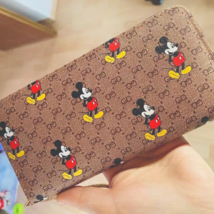Brown Women Wallet Cute Mickey Mouse Disney Purse Cash Credit Phone Holder Bag - £13.19 GBP