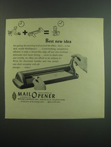 1949 Pitney-Bowes MailOpener Ad - Best new idea - $18.49