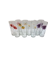 12 Anchor Hocking Poppy Tom Collins Mix Set Vintage Floral Highball Tumb... - €116,10 EUR