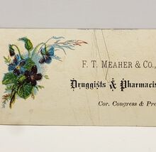 Antique Victorian c1890s Medical Business Card FT Meaher Maine  3.25 x 1.75 - $26.49 Antique Victorian c1890s Medical Business Card FT Meaher Maine  3.25 x 1.75 - $26.49