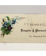Antique Victorian c1890s Medical Business Card FT Meaher Maine  3.25 x 1.75 - €22,75 EUR