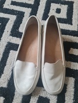 Footglove White Block Heel Loafer Shoes UK 6 Wider Fit Express Shipping - $22.50
