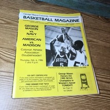 George Mason / Navy Basketball Mag Program American University / Madison 1986 - £10.41 GBP