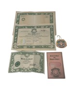 1983 Cabbage Patch Kids Preemie Doll Baby Adoption Papers GREEN W/Gold S... - $366.72 MXN