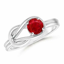 ANGARA Solitaire Ruby Infinity Knot Ring for Women, Girls in 14K Solid Gold - £1,342.85 GBP