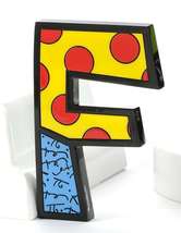 Romero Britto Alphabet Letter 6" High Freestanding or Wall Mounted Rare Retired image 4