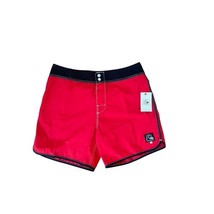 Quiksilver Men Original Scallop Snap 16&quot; Board Shorts Swim Trunks Red Si... - $24.75