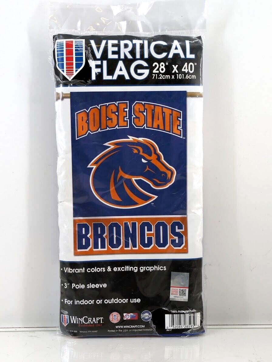 Wincraft Boise State Broncos Vertical Flag 28" x 40" Banner Yard House Pole Sign - £9.96 GBP