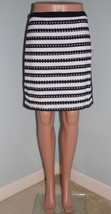 NWT Women&#39;s Tommy Hilfiger Navy Blue &amp; White Striped Eyelet Pencil Skirt... - £21.79 GBP