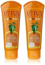 Lot of 2 Lotus Herbals 3 in 1 Matte Look Daily Sunblock 200 GM Skin Care-
sho... - £24.93 GBP