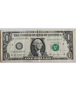 US$1 Fancy Serial Banknote 2013 Binary 30303003 - $19.95