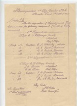 Headquarters 1st Reg Cavalry TVG Order 6 Houston Texas 1 October 1893 Co... - £306.85 GBP